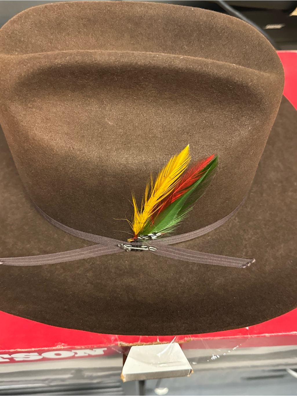 John B Stetson 3x Beaver Western Hat 7 1/8 Brown Cowboy Stampede With Box